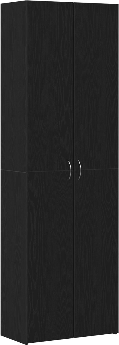 vidaXL Archiefkast 60x32x77,5 cm bewerkt hout gerookt eikenkleurig, opbergkast, kantoormeubel, kantoor kast, kantoorkast, opbergkastje, archief kast