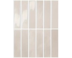 TileTastic tegelstickers premium - Beige - 5 stuks - Geschikt voor huurwoningen - Eenvoudig aanbrengen of verwijderen - Plaktegels keuken en badkamer
