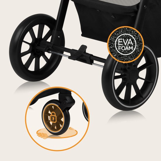 Lionelo Emma One - Buggy - Kinderwagen tot 22 kg - XXL Kapje - EVA Wielen van LIONELO — afbeelding 4
