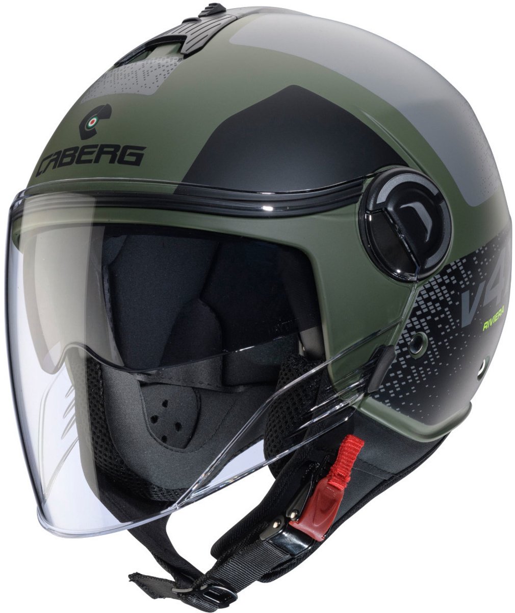 Caberg Riviera V4 X Alpha Mat Groen Jethelm - Maat M - Helm