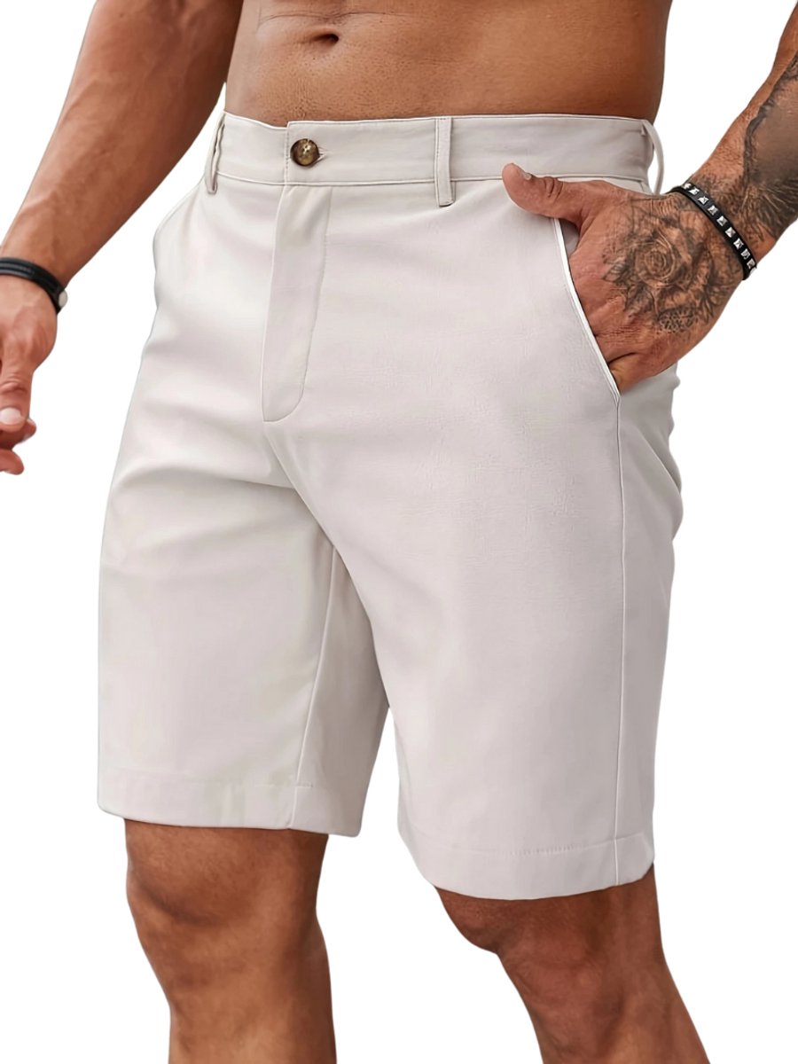 Livano Korte Broek Heren Golfbroek Spijkerbroek met Zakken Volwassenen Jongens Shorts Abrikoos