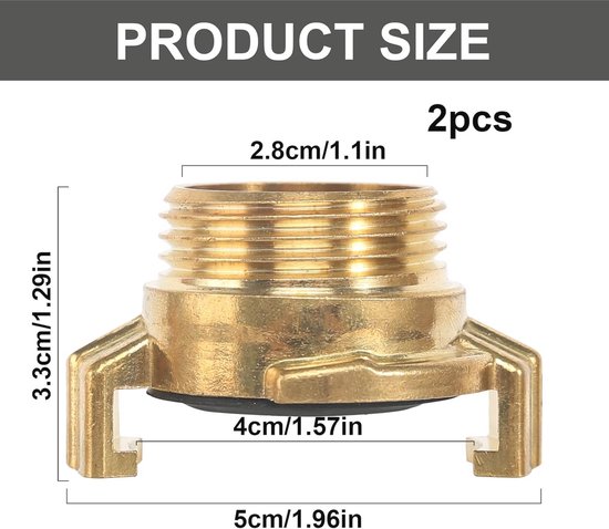 Quick Connect Gas & Water Connector voor 10mm Voor Buizen, voor