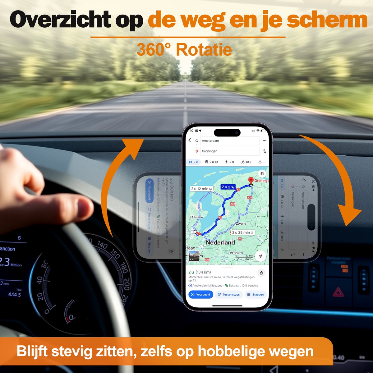 Telefoonhouder Auto Magnetisch - Dashboard - Extreem Sterke Magneet - Off-Road & Drempel Proof - GSM Houder - Telefoonhouders Auto - Auto Accessoires - Zwart — cadeau in Cadeau-ideeën - foto 4