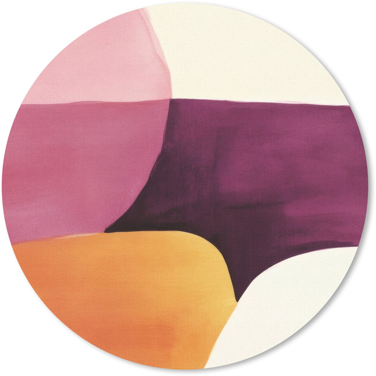 Muismat rond 30x30 cm - Mousepad Vormen - Abstract - Kleurrijk - Ronde muismatten