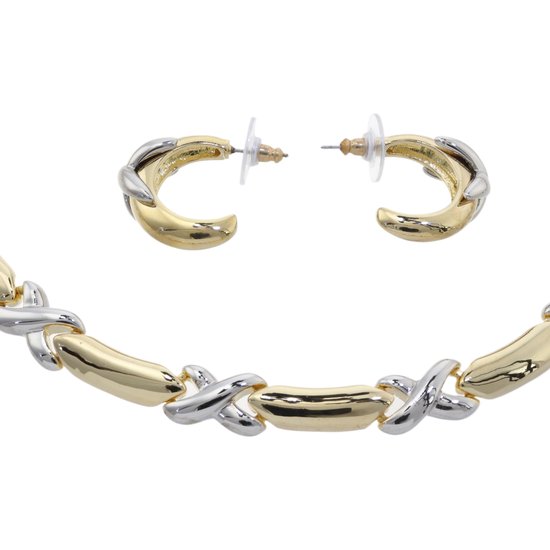 Behave – Parure de bijoux – Bicolore – Couleur or Couleur argent – ​​Elegant – Sans nickel