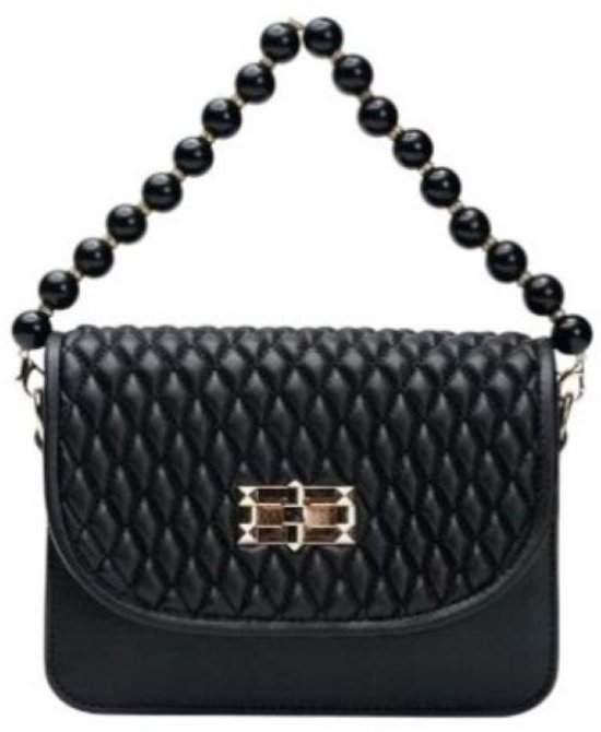 Sac à Main Vintage Gymboree – Velours Noir Et Perles, Pour Les Fêtes