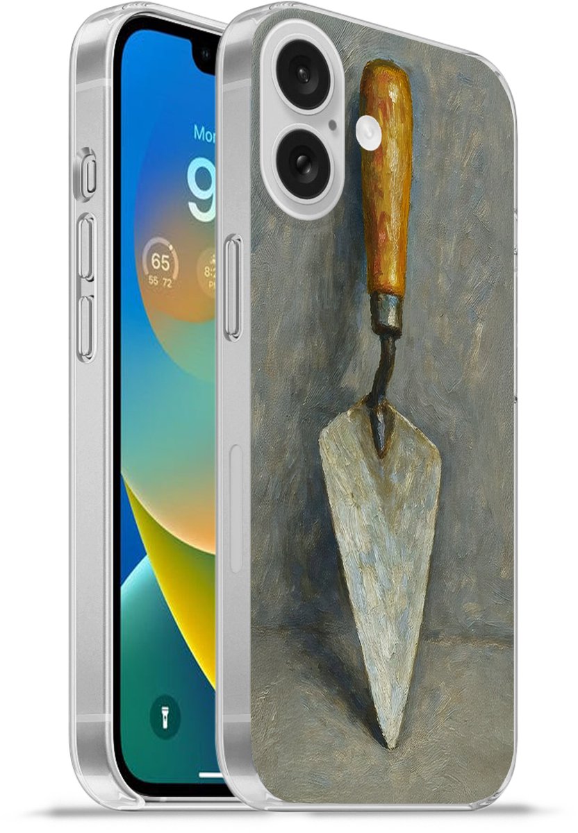 Telefoonhoesje Geschikt voor Apple Iphone 16 hoesje - Troffel - Verf - Gereedschap - Siliconen Telefoonhoesje Telefoonhoesje