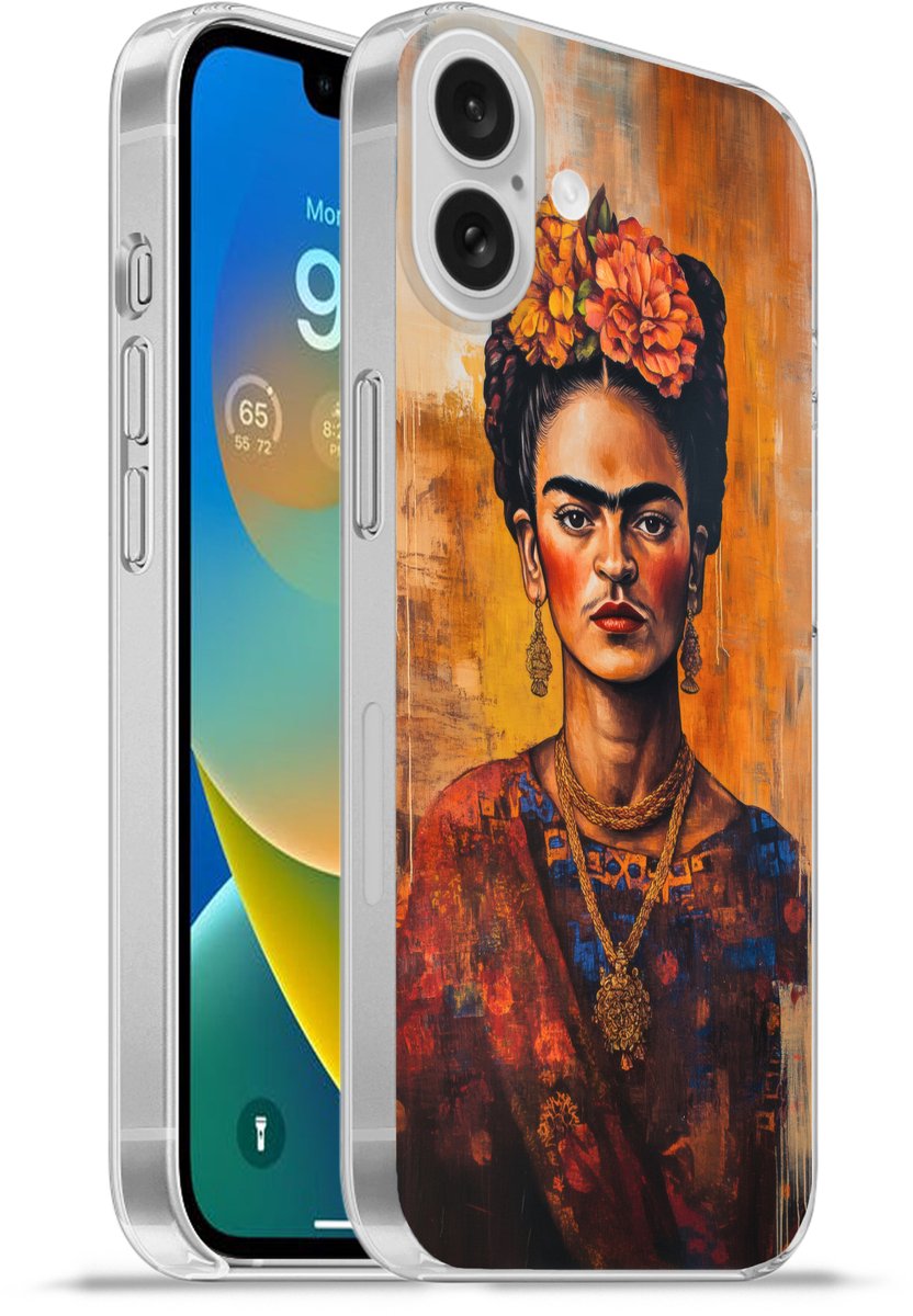 Telefoonhoesje Geschikt voor Apple Iphone 16 Plus hoesje - Portret - Sieraden - Schilderachtig - Siliconen Telefoonhoesje Telefoonhoesje