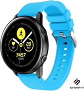 Siliconen Smartwatch bandje - Geschikt voor  Samsung Galaxy Watch Active / Active 2 siliconen bandje - lichtblauw - Strap-it Horlogeband / Polsband / Armband
