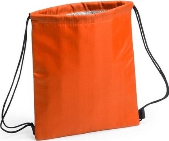 Oranje koeltas rugzak 27 x 33 cm - Koelboxen draagbaar/koeltassen - Oranje fans artikelen