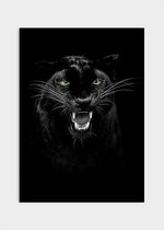 Poster Panther Roar - Plexiglas - Meerdere Afmetingen & Prijzen | Wanddecoratie - Interieur - Art - Wonen - Schilderij - Kunst