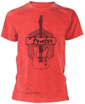 Fender Heren Tshirt -S- Fender Est. 1946 Rood