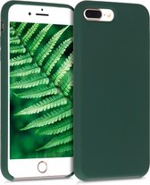 kwmobile telefoonhoesje voor Apple iPhone 7 Plus / 8 Plus - Hoesje met siliconen coating - Smartphone case in mosgroen