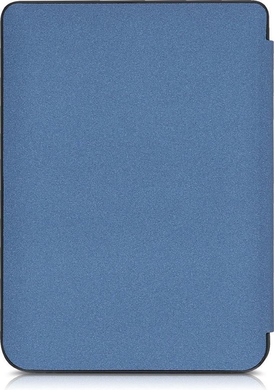 kwmobile e-reader hoesje geschikt voor Tolino Page 2 hoes - E reader flip case met magnetische sluiting - Ereader cover - Stengels en Vlinder design in donkerblauw van Merkloos — afbeelding 4