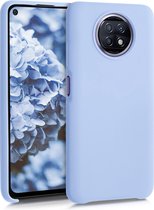 kwmobile telefoonhoesje voor Xiaomi Redmi Note 9T - Hoesje met siliconen coating - Smartphone case in mat lichtblauw
