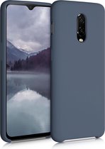 kwmobile telefoonhoesje voor OnePlus 6T - Hoesje met siliconen coating - Smartphone case in leisteen