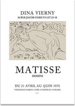 Matisse Fashion Poster Dina Vierny - 40x60cm Canvas - Multi-color