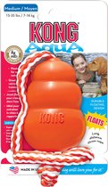 Kong hond Aqua met touw, medium. (drijvend)