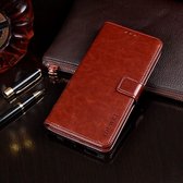 Voor Google Pixel 4 idewei Crazy Horse Texture Horizontale Flip Leather Case met houder & kaartsleuven & portemonnee (bruin)