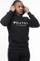 Wolftech Gymwear Hoodie Heren / Hoodie Dames - Zwart - S - Met Groot Logo - Fitness - Unisex