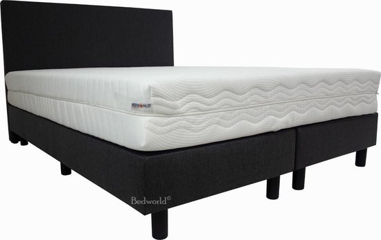160x200 Bedworld Hotel boxspring XXL antraciet - Bedworld Collection