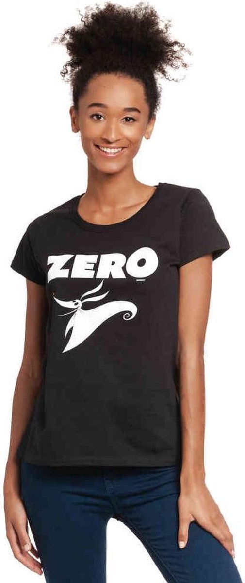 Disney The Nightmare Before Christmas Dames Tshirt -XL- Zero Girl Zwart