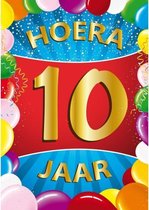 2x 10 ans méga affiche / affiche de porte - 59 x 84 cm - fournitures de fête d'anniversaire d'âge / décoration