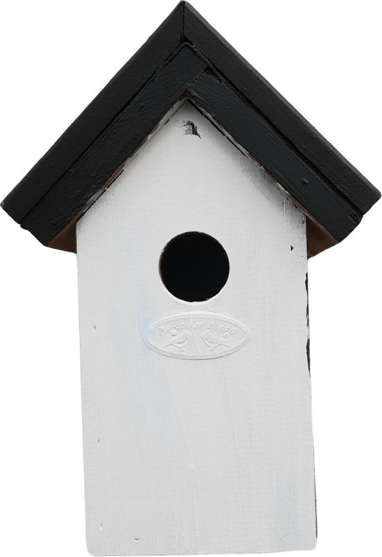 sokken partij pin Houten vogelhuisje/nestkastje 22 cm - in het zwart/wit maken - DHZ  schilderen pakket -... | bol.com