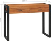 vidaXL Bureau met 2 lades 100x40x75 cm gerecycled teakhout