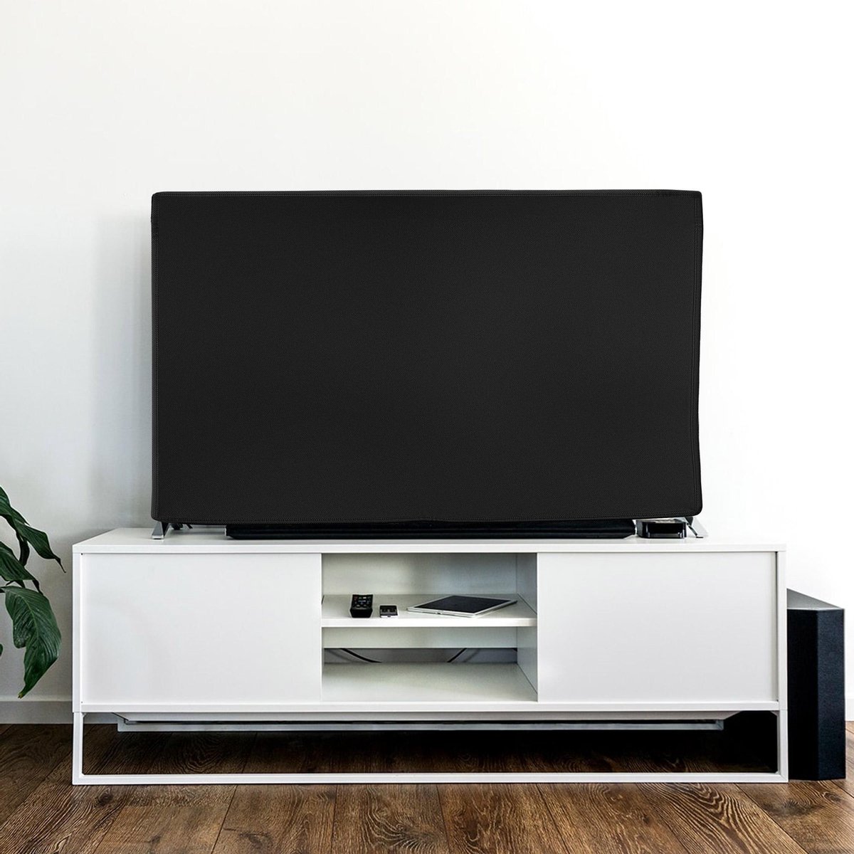 32-65 inch tv-hoes universele stofdichte gebogen, platte tv-schermbeschermer, kleurrijk schilderij bedrukte polyester tv-hoezen binnen, afstandsbediening cover inbegrepen (kleur: tropisch, maat: 40-43