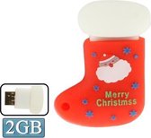 2GB Christmas Stocking Style USB 2.0 Flash-schijf van siliconenmateriaal