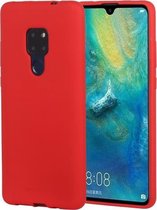 GOOSPERY SOFT FEELING Effen kleur Dropproof TPU beschermhoes voor Huawei Mate 20 (rood)