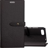 Voor Asus Zenfone 4 Max Pro ZC554KL lederen tas in zakelijke stijl met houder & kaartsleuven en portemonnee (zwart)