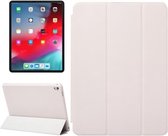 Horizontale flip-case in effen kleur voor iPad Pro 12,9 inch (2018), met drie-vouwbare houder en wek- / slaapfunctie (wit)