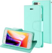 GOOSPERY SONATA DAGBOEK voor iPhone 8 Plus & 7 Plus Zakelijke stijl magnetische sluiting Horizontale flip lederen tas met houder & kaartsleuven en portemonnee (groen)