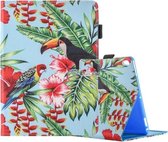 Voor iPad Pro 10,5 inch bloemen en vogels patroon horizontale flip lederen tas met 3 versnellingen houder en kaartsleuven
