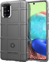 Mobigear Hoesje geschikt voor Samsung Galaxy M51 Telefoonhoesje Flexibel TPU | Mobigear Rugged Shield Backcover Shockproof | Schokbestendig Galaxy M51 Telefoonhoesje | Anti Shock Proof - Grijs