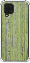Telefoonhoesje met foto Geschikt voor Samsung Galaxy A12 GSM Hoesje met doorzichtige rand Green Wood