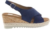 Gabor Comfort sandalen met sleehak blauw - Maat 37