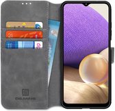 DG Ming Samsung Galaxy A32 5G Hoesje Retro Wallet Book Case Grijs