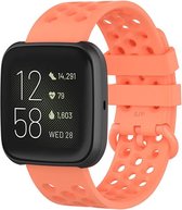 Shop4 - Fitbit Blaze Bandje - Siliconen Gaatjes Oranje