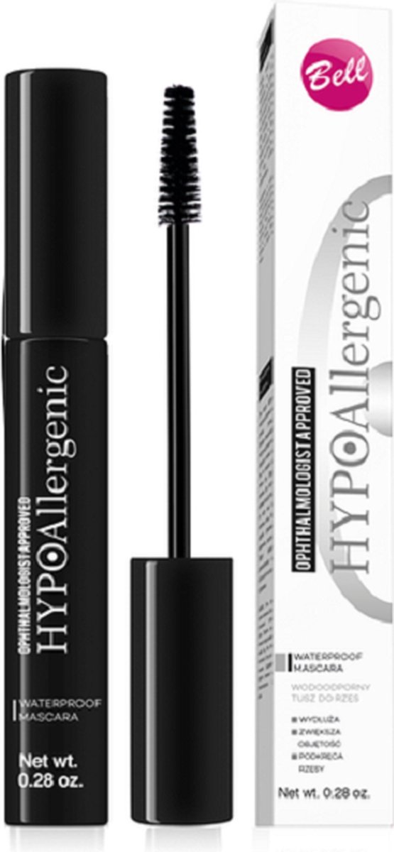 Bell - Hypoallergenic Waterproof Mascara Hypoallergenic Lipstick 01 Black 8G