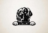 Wanddecoratie - Hond - Golden Retriever 3 - XS - 23x29cm - Zwart - muurdecoratie - Line Art