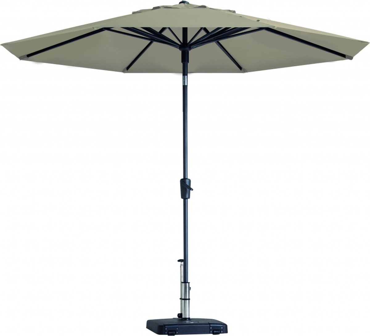 Madison Parasol Paros II Rond Ecru 300cm - Beige - Merk Madison - Parasols