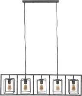 Livin24 Industriële hanglamp Roxi 5-lichts oud zilver