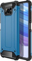 Armor Hybrid Back Cover - Xiaomi Poco X3 Hoesje - Lichtblauw