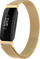 By Qubix - Fitbit Inspire 2 Milanese bandje (small)  - Goud