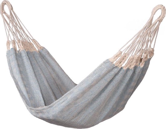 Babyhangmat 'Natural' Blue (Blauw) | Bijpasende opbergtas | 30 KG | Handgemaakt in Colombia | 1% For The Planet | Tropilex