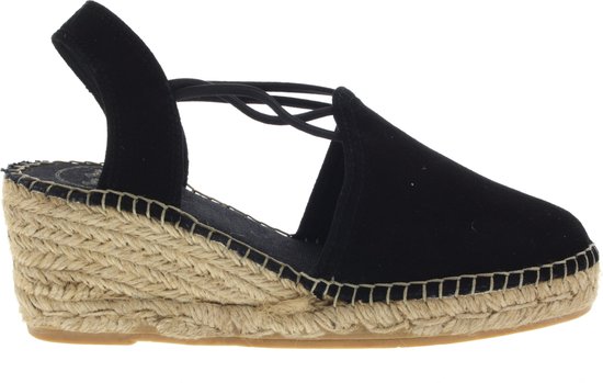 Toni Pons Tremp Dames Espadrilles met sleehak - Zwart - Maat 42