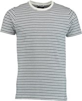 Dstrezzed - T-shirt Strepen Wit - Maat L - Modern-fit